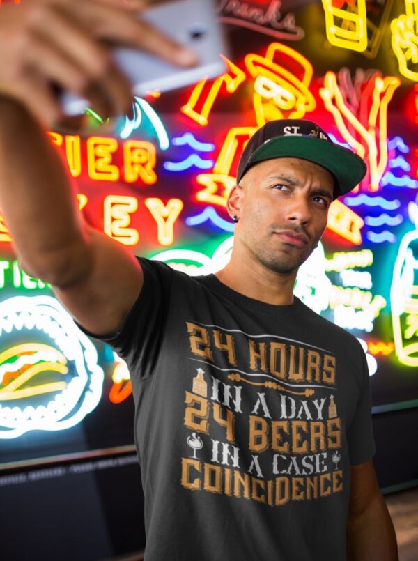 Tricou personalizat - 24 hours in a day 24 beers in a case