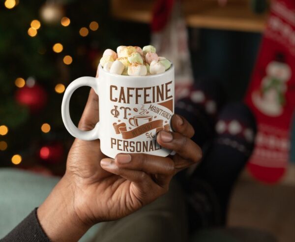 Cana personalizata - Caffeine maintains my sunny personality
