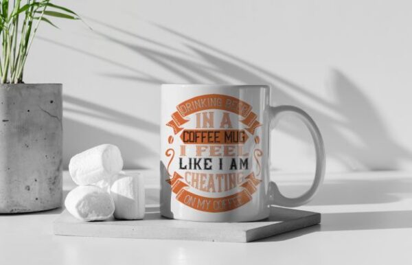 Cana personalizata - Drinking beer in a coffee mug