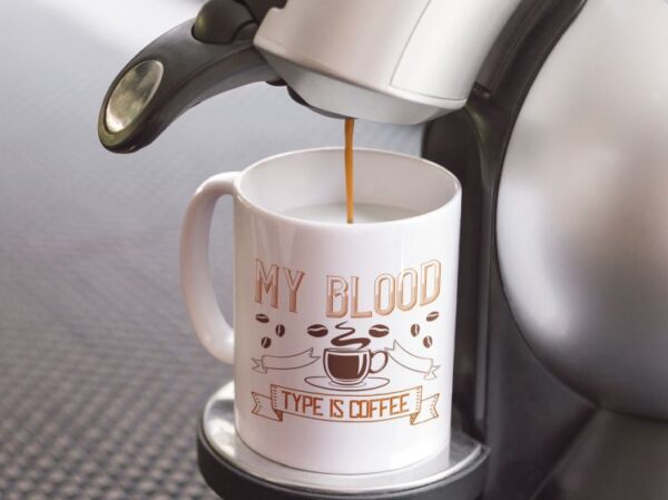 Cana personalizata - My blood type is coffee