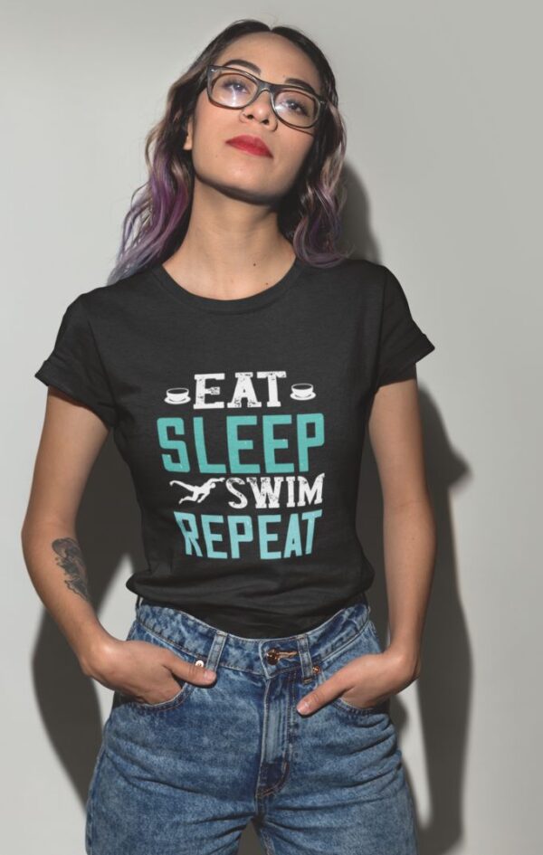 Tricou personalizat - Eat Sleep Swim Repeat