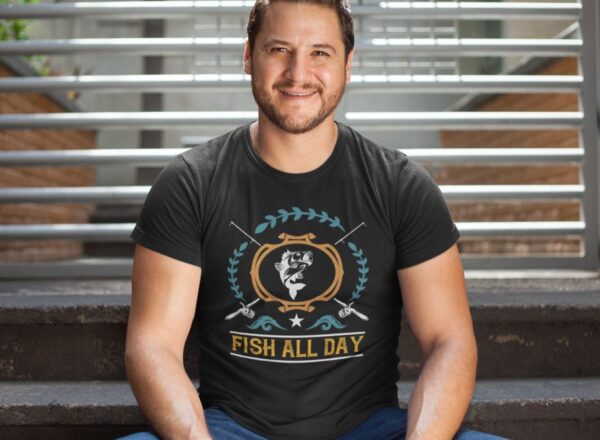 Tricou personalizat - Fish all day