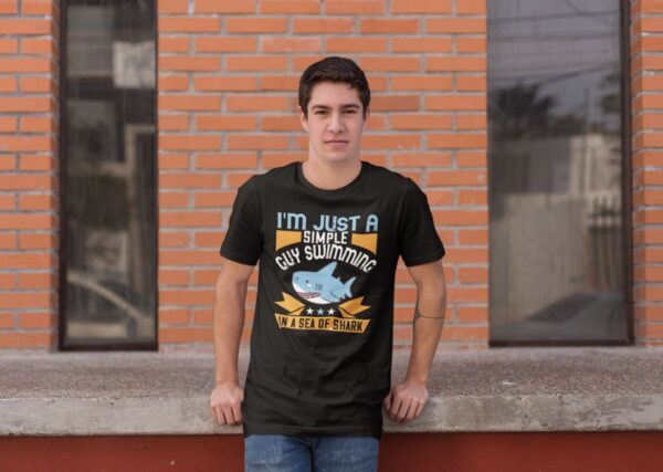 Tricou personalizat - Im just a simple guy swimming in a sea of sharks