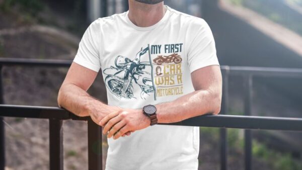 Tricou personalizat - My first car was a motorcycle