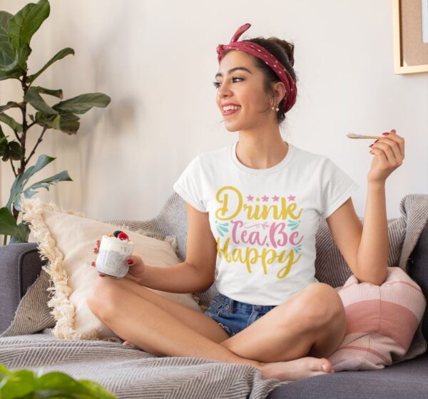 Tricou personalizat - Drink tea, be happy