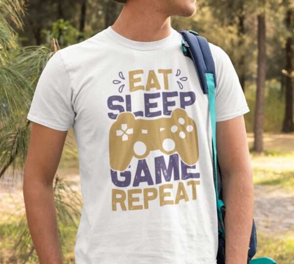 Tricou personalizat - Eat sleep game repeat