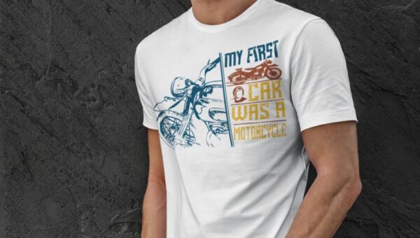Tricou personalizat - My first car was a motorcycle