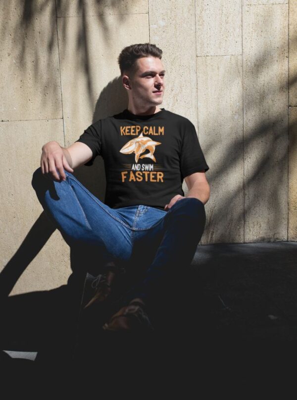 Tricou personalizat - Keep calm and swim faster