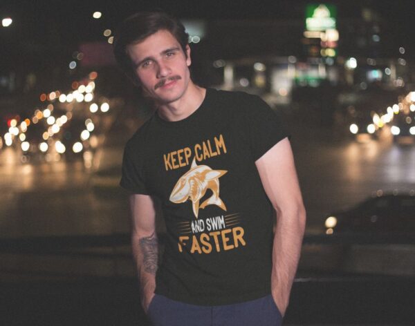 Tricou personalizat - Keep calm and swim faster